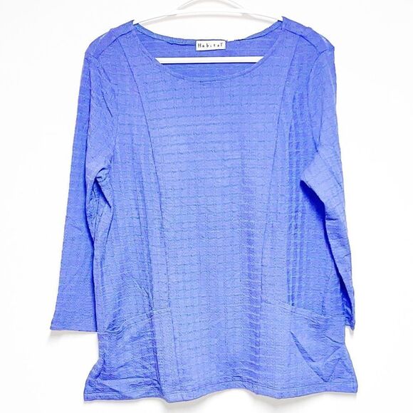 NWT Habitat 18932 Iris Cotton Pocket Window Pane Tunic Sz S/M - Picture 1 of 7